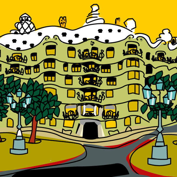 La Pedrera, dibujo de Montse Noguera